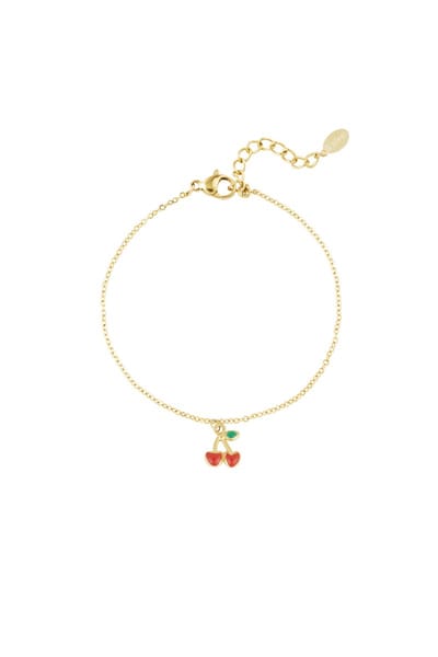 Armband cherry love - Goud kleur