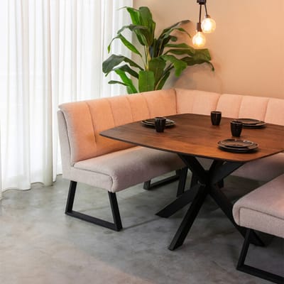 LABEL51 Blake Eetkamertafel - Bruin - Hout - 130 cm - Rond