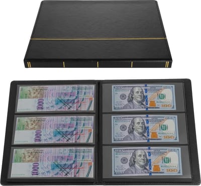 Lexium Biljetten verzamelmap - Geld verzamelmap - Biljetten album - Geld verzamelen - Biljetten houder
