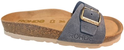 Rohde 5589 55 Slippers Blauw Suede Dames - Blauw - 38