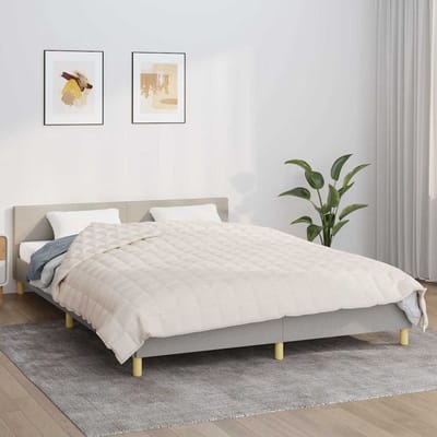 vidaXL - Verzwaringsdeken - 200x225 - cm - 13 - kg - stof - lichtcrèmekleurig