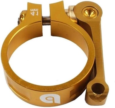 Zadelpenklem - Fietszadel Klem - Fiets Zadel - CNC Aluminium - 41mm - Goud