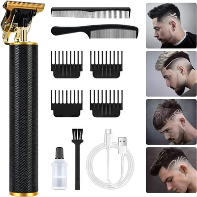 SAVI® Professionele Tondeuse - Tondeuse Mannen - Carbon Draadloze Tondeuse - Zwart/Goud - 21cm x 8cm x 5cm