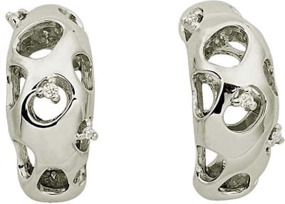 Orphelia ZO-5845 - Oorbel Holes - Zilver 925 - Zirkonia - 1.7 cm