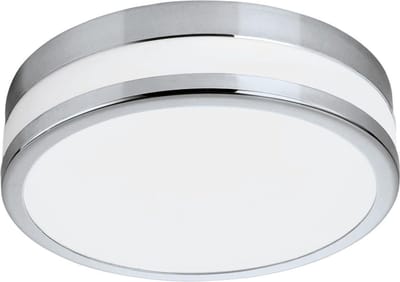 EGLO Batholino Led Palermo - Wand/Plafondlamp - 1 Lichts - Ø22,5 cm - Chroom - Wit Gelakt