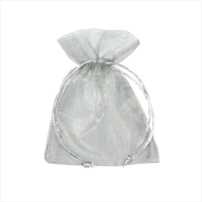 Organza zakjes - Buideltjes - Grijs - 9 x 12 cm - 50 stuks