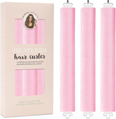 Heatless Curlers Set voor Lang Haar - 3 Stuks Haarrollers voor Nachtelijke Krullen zonder Hitte, Perfect voor Stijlvolle Look