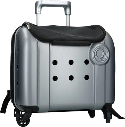 Compaws Trolley London - 40 x 25 x 31 cm - Trolley voor Huisdieren - Reistas Huisdier - Comfortabele Hondentrolley - Grijs