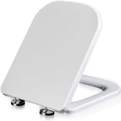 Toiletbril Wit Langwerpig - Zitting Ring - Comfortabel Zitten - Soft Close Functie - 45 x 355 cm - Wit