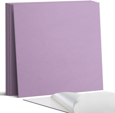Coloray Wandpanelen Zelfklevend - Lichtpaarse kleur Zelfklevende Wandpanelen - 50 cm x 50 cm - Paars Wandpaneel PVC - 4 stuks - Eénkleurige Wandpanelen Zelfklevend - Wandpanelen Keuken - Wandpaneel Badkamer