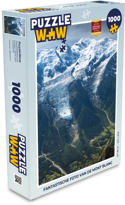 Puzzel Fantastische foto van de Mont Blanc - Legpuzzel - Puzzel 1000 stukjes volwassenen