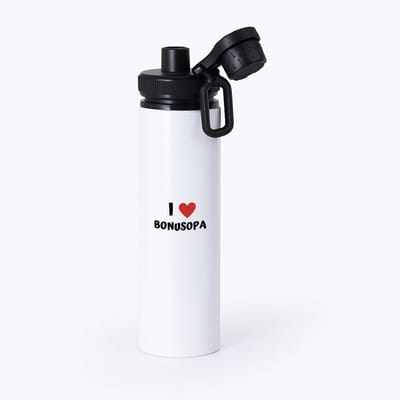 Hacebo® - I love bonusopa waterfles met draaidop zwart - Opa - de liefste bonusopa - verjaardag - cadeautje voor opa - opa artikelen - kado - geschenk - water fles - 850ML