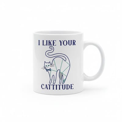 330ml 'I Like Your Cattitude' Mok – Leuke Kat Themed Koffiemok – Perfect Cadeau voor Kattenliefhebbers met een Goed gevoel voor Humor