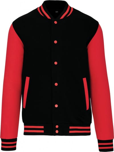 Kariban College jacket unisex K497 - BLACK / RED - 3XL