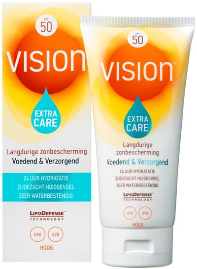 Vision Zonnebrand Crème Extra Care SPF 50 - 2 x 185 ml - Voordeelverpakking