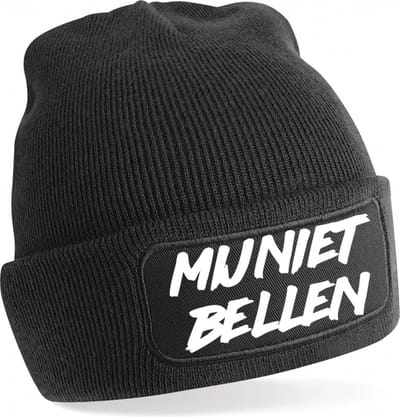 Mij niet bellen Warme Wintermuts | Beanie | Muts | Winter | Kou | Koud | Tekst | Cadeau | Apres Ski | Wintersport | Skimuts | Verzending binnen 24 uur!