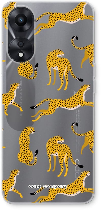Case Company® - Hoesje geschikt voor Oppo A78 5G hoesje - Luipaard - Soft Cover Telefoonhoesje - Bescherming aan alle Kanten en Schermrand
