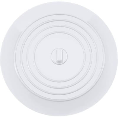 3 stuks badstop, gootsteenstop, 15 cm, gootsteenstop voor badkamer en keuken - siliconen zuignap, Wit