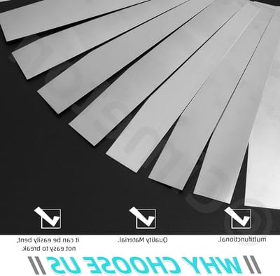 Roestvrijstalen strips met geborstelde afwerking voor keuken en interieur (155 * 25 * 0.02mm)