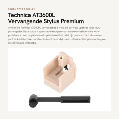 Dailygoods- Stylus Vervangend - Platenspeler-Stylus - Koolstofvezel - Kunstdiamant - Eenvoudige Installatie - Levensduur 1000 uur - Platenspelernaald