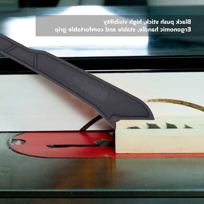 Houtbewerking Duwstok - Veiligheidshulp - Materiaal Geleiden - Ergonomische Handgreep - 40 Cm - Zwart