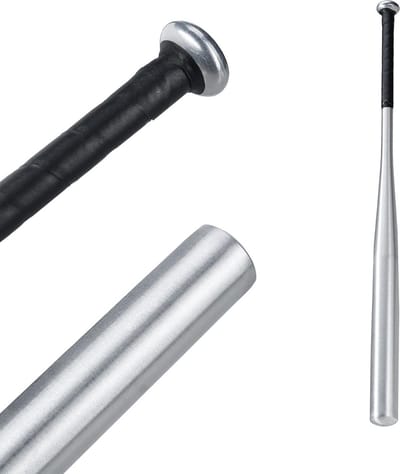 Aluminium honkbalknuppel 34 inch 86 cm antislip lichtgewicht zilver hobby vrije tijd baseball bat