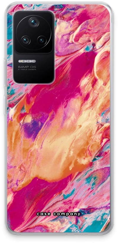 Case Company® - Hoesje geschikt voor Xiaomi Poco F4 hoesje - Pastel Echoes - Soft Cover Telefoonhoesje - Bescherming aan alle Kanten en Schermrand
