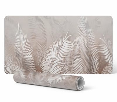 Antislip gamingmuismat met palmbladeren als achtergrond, 90x45 cm