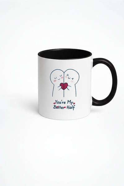 Romantische Mok 'You're My Better Half' - Liefdevol Cadeau voor Je Partner