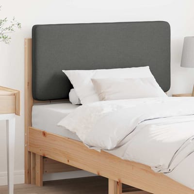 vidaXL - Gestoffeerd - hoofdbord - met - hoofdeinde - Bruin - en - Lichtgrijs - 100 - cm
