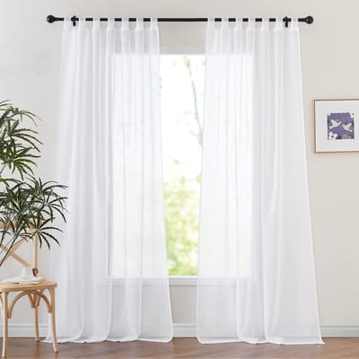 Dailygoods- Vitragegordijnen Kant en Klaar - Semi-transparant - 2 Stuks - 140B x 245H cm - Ademend - Machinewasbaar tot 30 graden - Gordijnen