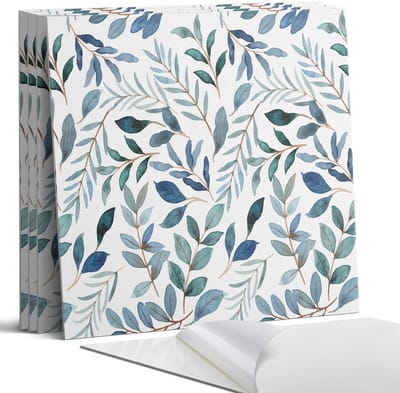 Coloray Wandpanelen Zelfklevend - Bladpatroon op de achtergrond Zelfklevende Wandpanelen - 50 cm x 50 cm - Groente Wandpaneel PVC - 4 stuks - Bloemen en planten Wandpanelen Zelfklevend - Wandpanelen Keuken - Wandpaneel Badkamer
