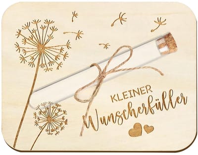 Dailygoods- Geldgeschenkverpakking Europese stijl - Wensvuller - Houten geschenkdoos - Enveloppen - Reageerbuisje - Duurzaam en veilig - Cadeauverpakking