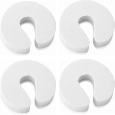 Deurstopper - Deurklem - Foam - Kinderbeveiliging Deurstopper - Deurbescherming - Deurklink bescherming - Deurklink buffer 4 STUKS - WIT - 4 stuks
