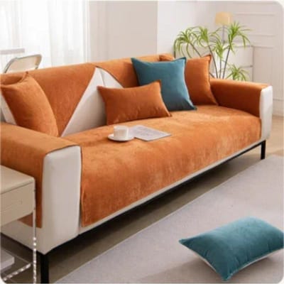 Stoffen Bankhoes Huisdieren Kinder Mat Bank Handdoek Antislip Bank Kussen Beschermer Beschermhoes Afneembare Bank Deken voor Woonkamer 70x70cm 1pcs