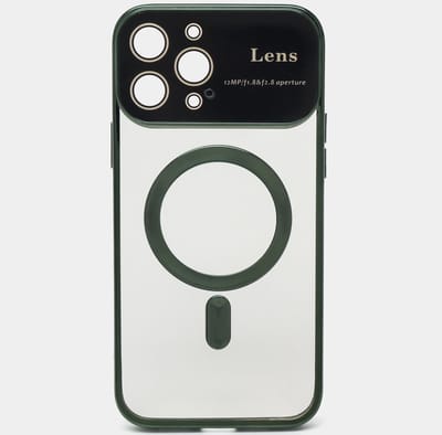 Magnetische Hoes Geschikt voor iPhone 15 Pro Max – Stijlvolle Bescherming met Ingebouwde MagSafe en Camera Lens Bescherming Protector - Groen