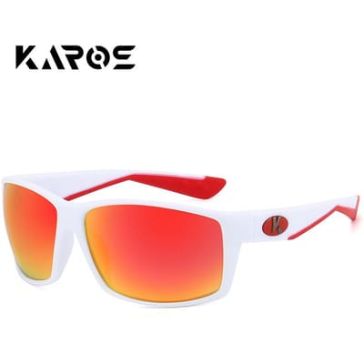 Lunettes de Soleil KAROS Haute Qualité Durables pour Homme/Femme Lunettes pour Conducteur de Voiture Polarisant Anti-Reflet Lunettes de Soleil pour la Conduite red