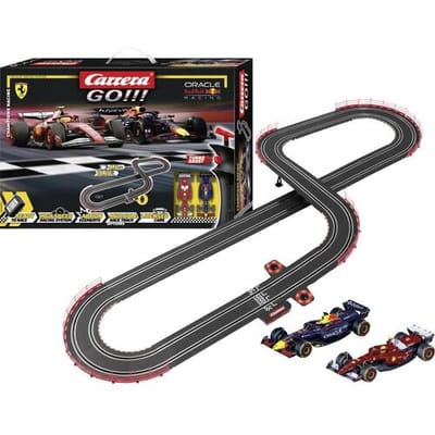 Carrera Go!!! Racebaan - Formule 1 - Max Verstappen No.1 vs. Lewis Hamilton No.44 Champion Racing - Met turboknop-functie - 4,3m - 1:43