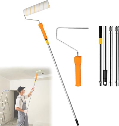 Verstelbare Verfroller met Telescoopsteel 30-120 cm, Perfect voor Muren, Verfset en Huishoudelijk Gebruik