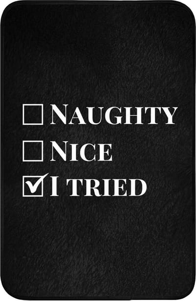 WC mat 40x60 cm - Antislip - Kerst - Zwart - Wit - Quote - Grappig - Toiletmat - Vloermat - Douchemat - Toilet tapijt - Toiletmatten