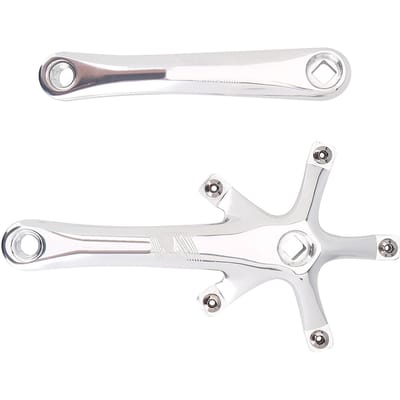 1 Paar 170MM Mountain Racefiets Aluminiumlegering Linker en Rechter Crank voor Enkel en Tweedelig Racefiets Kettingblad zilver