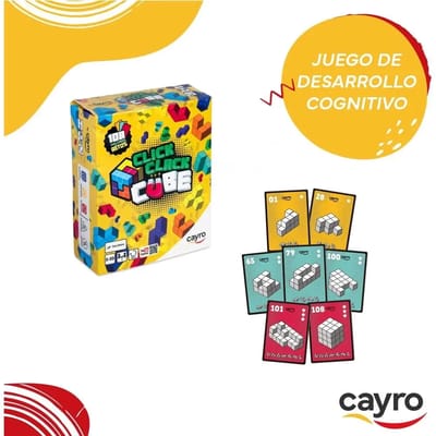 Cayro Click Clack Cube - Magnetisch 3D Puzzelspel met 7 Onderdelen - 108 Verschillende Uitdagingen - Bouw Structuren en Vormen - 1 Speler - Vanaf 6 Jaar - Cayro Collection
