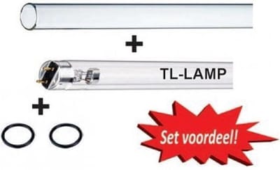 Set 30 watt (lamp/kwartsglas/o-ringen)