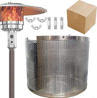 Terrasverwarmer Vervanging - Emitter Scherm - Buiten Verwarmen - Roestvrij Staal - 27cm Diameter