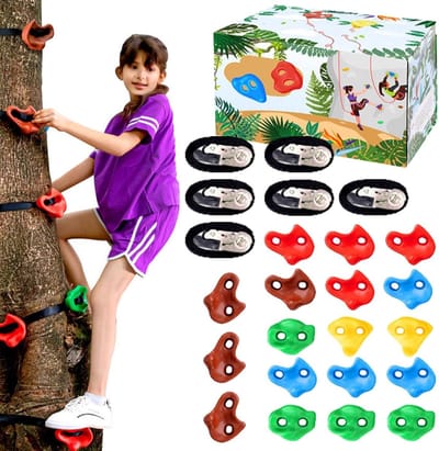 Klimgrepen Set - Klimkit Buiten - Speeltuin Bouwen - Inclusief Montagemateriaal - Grote Set - Multi Color