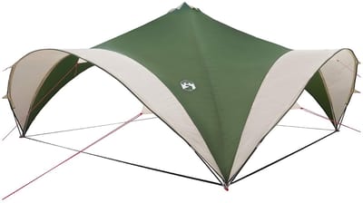vidaXL - Partytent - met - dak - Groen - 400 - x - 400 - x - 320 - cm - Polyester - en - Staal