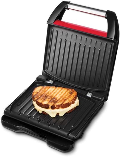 QORA® Contactgrill met uitneembare platen - Contactgrill - Multi grill - Rood - 27cm x 11cm x 35cm