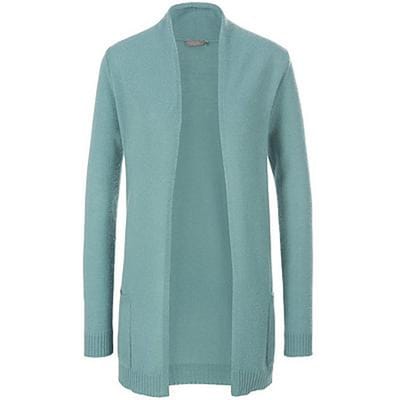 Vest 100% kasjmier lange mouwen Van Peter Hahn turquoise