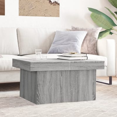 vidaXL - Salontafel - 100x55x40 - cm - bewerkt - hout - grijs - sonoma - eikenkleurig