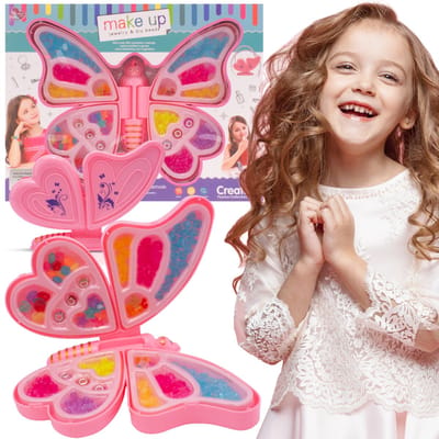 Sun Baby Creatieve Sieradenset voor Kinderen 3+, kralen, hangers, bedels, 2 strings, vlinder verandert in een stijlvolle handtas met hengsel